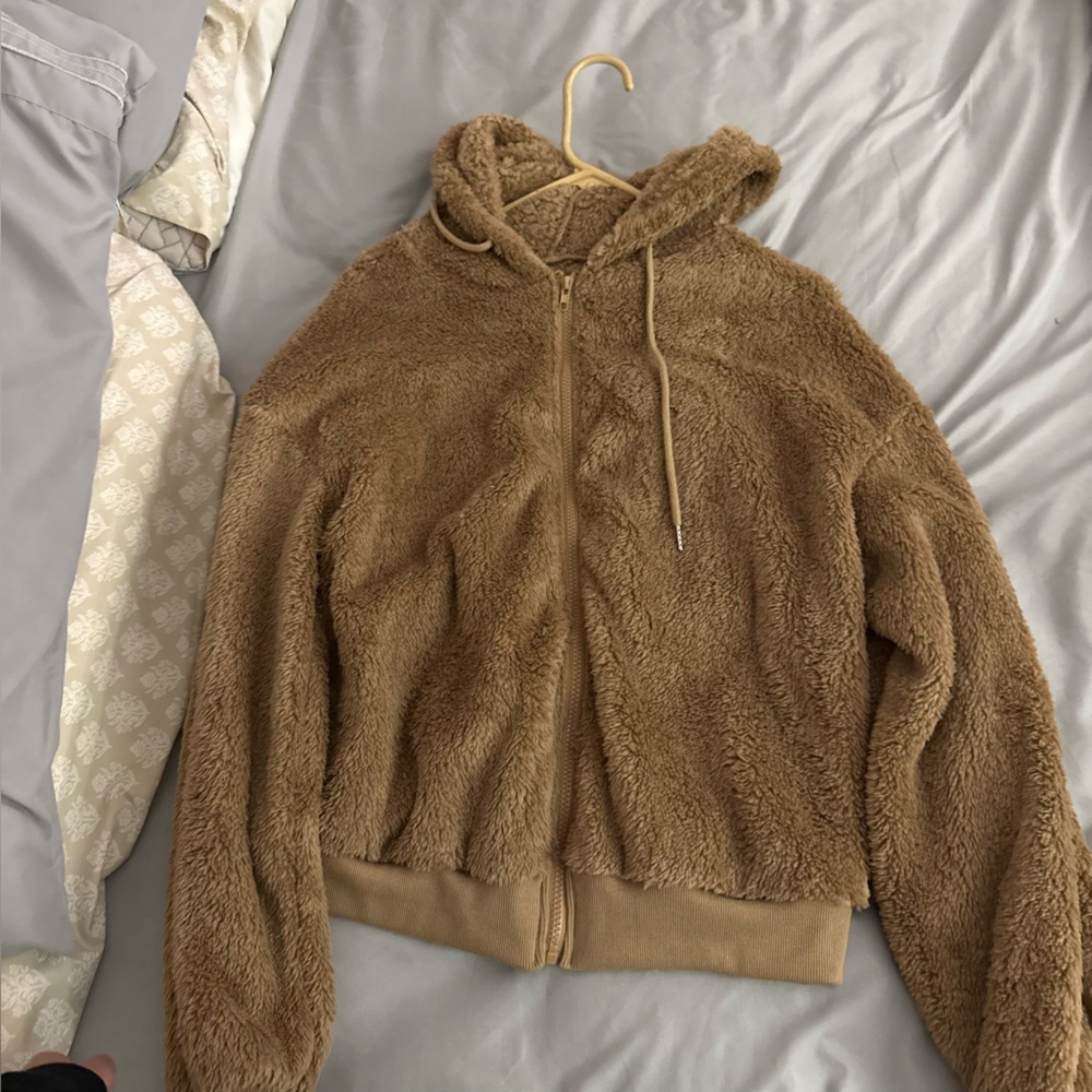 Cozy Tan Sherpa Hoodie